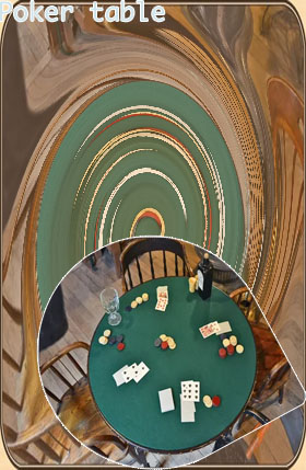 Old poker table