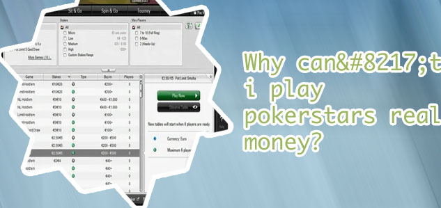 Pokerstars no real money option